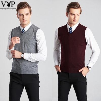 CODTheresa Finger New Men V-neck Thin Sweater Vest Business Sweater Sleeveless Mens Cool Sweater