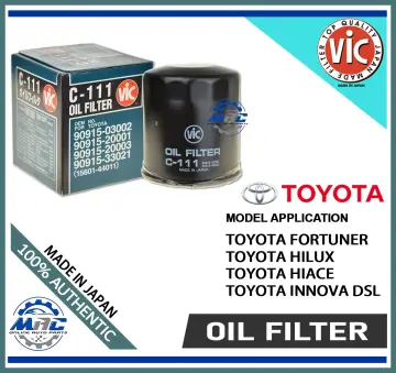 VIC C-111 OIL FILTER for TOYOTA FORTUNER , HILUX , HIACE