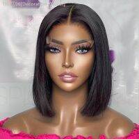 Short Straight Bob Lace Wigs For Black Women 13X4X1 T Part Lace Wig Glueless Heat Resistant Fiber Synthetic Wig With Baby Hair [ Hot sell ] Decoration Center