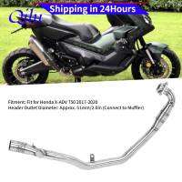 Motorcycle Front Exhaust Pipe Header Kit Split Type Stainless Steel Fit for Honda X‑ADV 750 2017‑2020