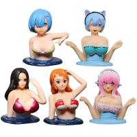 New Shaking Chest Girl Car Dashboard Ornament Sexy Cute Anime Dolls Plump Car Interior Shape Motorcycle Accessories Decoration usefulness