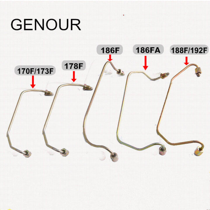 แรงดันสูงท่อสำหรับเครื่องกำเนิดไฟฟ้าดีเซล2kw-3kw-5kw-170f-178f-186f-186fa-188f-192f-น้ำมันแรงดันสูงท่อเครื่องยนต์อุปกรณ์เสริม