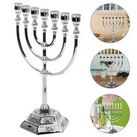 DWDYMALL วิหารอิสราเอล Menorah 7-Branch Candle Candelabrum Retro Candle Stand