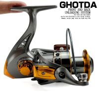 [HOT LIAXLLWISAAZH 534] 12 1BB 5.2:1 Spinning Fishing Reel ล้อตกปลาสำหรับน้ำเค็มโลหะ Spool Fishing Reels Carpa Molinete De Pesca