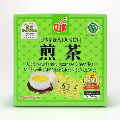 🍵 ชาเขียวสูตรต้นตำหรับญี่ปุ่น OSK New Family Japanese green tea 2g/50bags