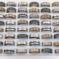 Wholesale 60Pcslot Mixed Style Stainless Steel Rings Women Mens Ring 18-22mm