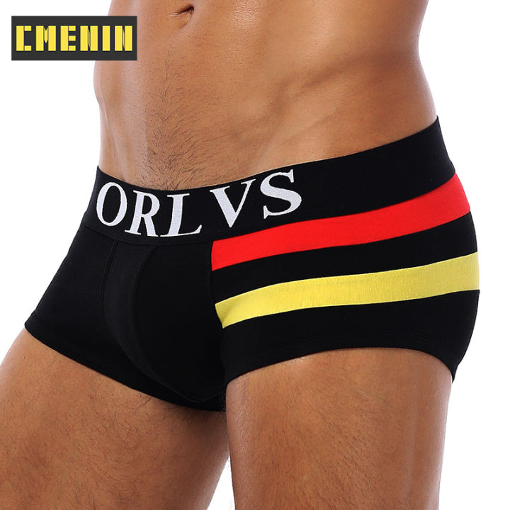 cmenin-orlvs-4pcs-ใหม่ผ้าฝ้ายเซ็กซี่ชายชุดชั้นในชายนักมวยกางเกงสะโพกยก-cuecas-กางเกงในชาย-bxoers-กางเกงขาสั้นสำหรับผู้ชาย-or06