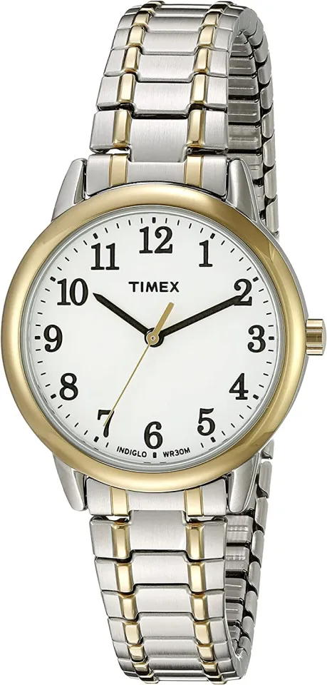 Timex women's easy reader leather outlet strap 30mm watch