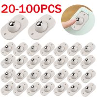 20-100pcs Self-Adhesive Universal Pulley Rotating Wheels Mini Swivel Casters Wheel For Furniture Storage Box Roller Skate Cabine Furniture Protectors