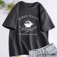 Suriel Tea Co Tshirt Cotton Acotar T-Shirt Bookish Sarah J Maas T-Shirts Vintage Cotton O Neck Summer Tee S Clothing