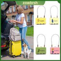 ZOWBRSH สีแบบสุ่ม ล็อคด้วยรหัสผ่าน3หลัก สังกะสีอัลลอยด์ ป้องกันการโจรกรรม ล็อคซิปกระเป๋าเป้สะพายหลัง แบบพกพาได้ กุญแจล็อคกุญแจ ล็อคตู้หอพัก การเดินทางการเดินทาง