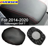 ประกาศ [Automobile accessories]! เฉพาะสำหรับ VW Golf 7 MK7 2014 -2020หนัง PU ที่เท้าแขนรถประดับคอนโซลกลางฝา