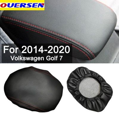 ✔ wannasi694494 Notice! Only 7 MK7 2014 -2020 Leather Car Armrest Cover Trim Console Lid Accessories