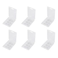 600 Packs Wax Melt Clamshells Square, 6 Cavity Clear Plastic Square Tray for Candle-Making &amp; Soap