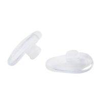 Soft elliptical silicon nose pad for glasses (transparent 5 pairs)