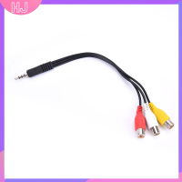 【HJ】 3.5MM AV MALE ถึง3RCA FEMALE M/F Audio Video STEREO JACK ADAPTER สายไฟ