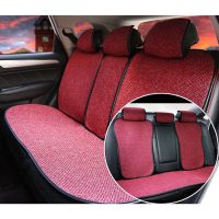 Size Flax Car Seat Cover Protector Linen Rear Seat Back Cushion Pad Mat Backrest for Auto Interior Truck Suv