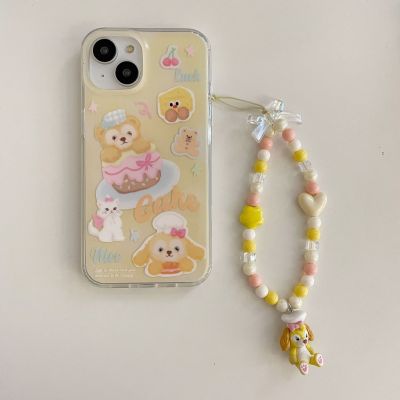 ▦❒◙ Żółty miś Duffy Disney słodkie słodkie etui na telefon iPhone 6s 7 8p XR XS SE 11 12 13 14 promox Plus odporna na upadek cienka pełna tylna obudowa