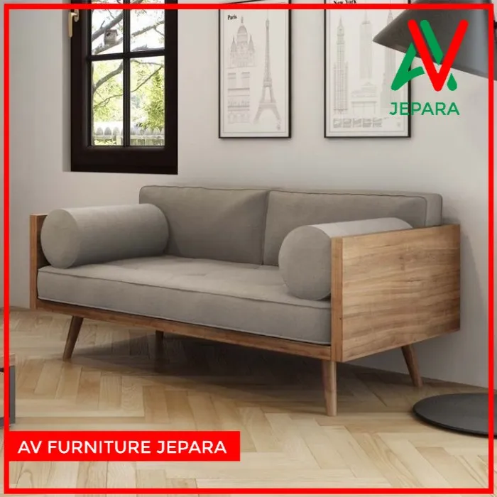 sofa bed kayu jati minimalis modern Lazada Indonesia