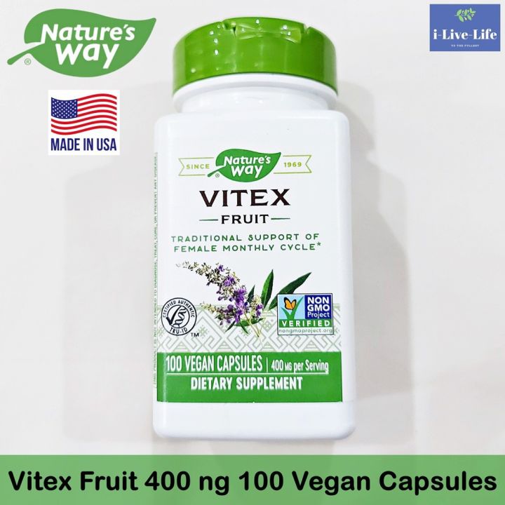 ไวเท็กซ์-vitex-fruit-400-mg-100-vegetarian-capsules-natures-way