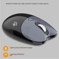 Jomaa Blue Bluetooth +2.4G Wireless Mouse Silent Computer Mouse With USB Receiver 3 Adjustable DPI Portable Cordless Mouse