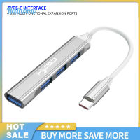 USB ฮับ4ฮับ USB พอร์ต USB บางมินิอะแดปเตอร์ข้อมูลดองเกิลมีพอร์ตพร้อมสายเคเบิลสำหรับแฟลชไดร์ฟเครื่องพิมพ์แล็ปท็อป PC