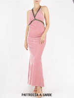 PATTRICIA A.GARDE Halter Slip Dress with Lace เดรสคล้องคอแต่งลูกไม้