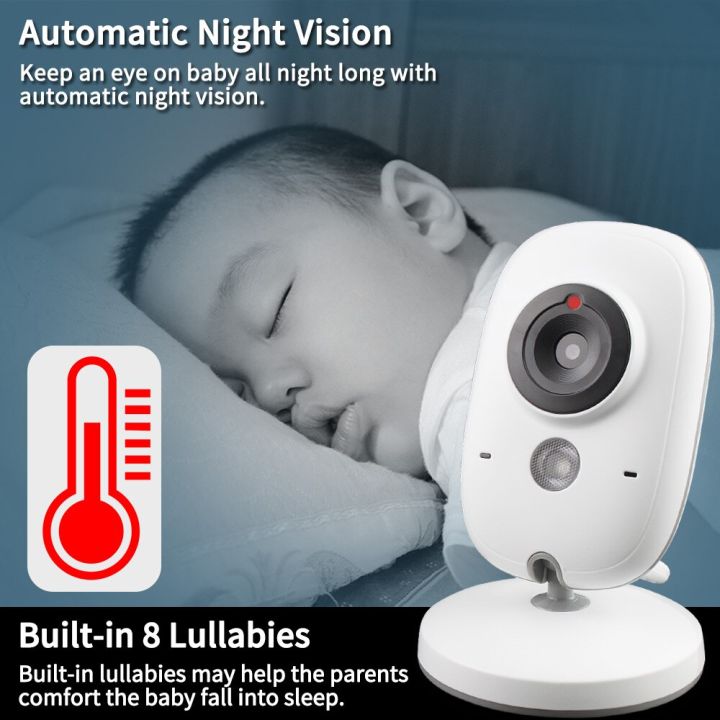 ไร้สายขนาด3-2นิ้วสีความละเอียดสูง-baby-nanny-security-camera-night-vision-การตรวจสอบอุณหภูมิ