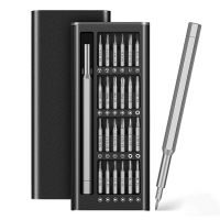 24 In 1 Precision Screwdriver Set Magnetic Mini Screwdriver Set for Maintenance PC Eyeglass Mobile Practical Precision Tools Kit Drills  Drivers