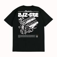 【HOT】เสื้อยืด พิมพ์ลายรถยนต์ Toyota SUPRA MK4 2JZ-GTE100%cotton