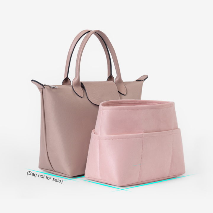 ใน-bag-organizer-ผู้หญิงเดินทางแต่งหน้าภายในกระเป๋าถือกำมะหยี่เดินทางแทรกกระเป๋า-longchamp-เก็บซับในกระเป๋า