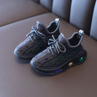 New Children Glowing Sneakers Kids Running Shoes Girls Glowing Shoes Baby Casual Breathable Mesh Lighting Sneakers