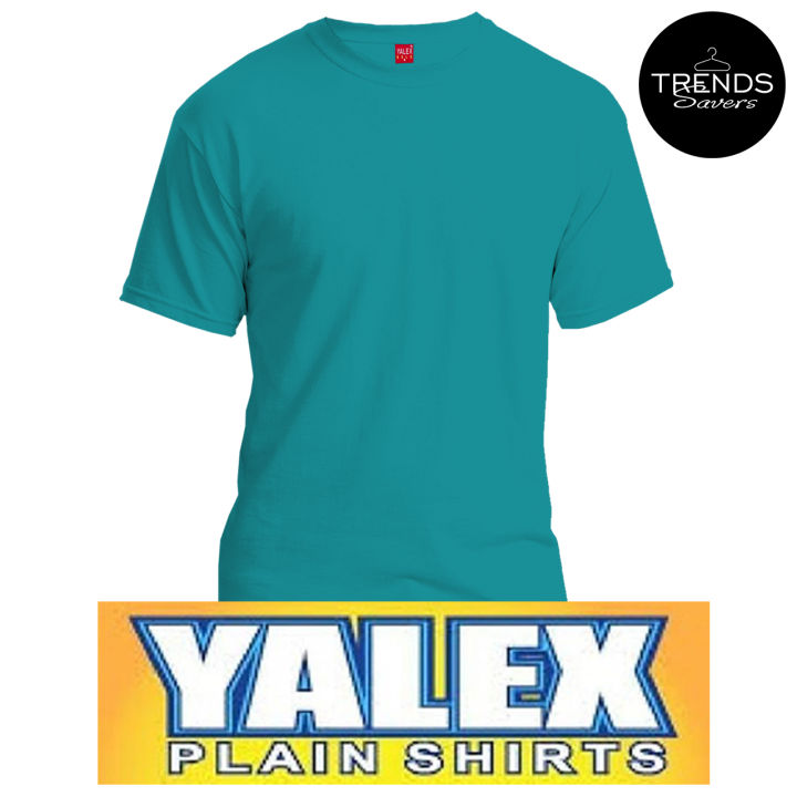 YALEX Plain T-Shirt Cotton Blend - Unisex for Men and Women - TURQUOISE ...