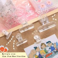 5PCS/Set Creative Versatility Transparent Clip 22 31 38 50 63mm Binder Folder Letter Grip Clamps Paper Document Office School St