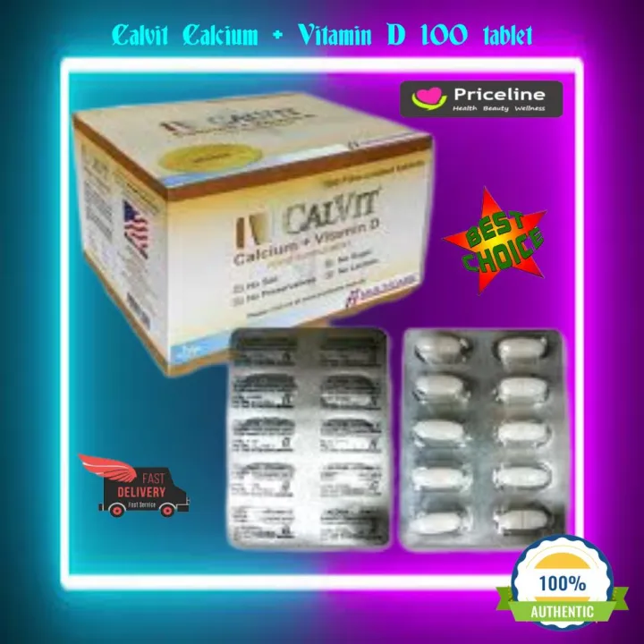 CALVIT Calcium + Vitamin D 100 Tablet Lazada PH