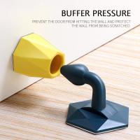 Wall Protector Bumper Anti-shock Silicone Door Wall Buffer 1 Pc Home Improvement Door Stop Floor Protector Bracket Porte Pad Decorative Door Stops