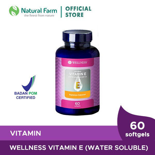 WELLNESS NATURAL VITAMIN E 400 IU 60 KAPSUL Untuk kulit, sistem imun