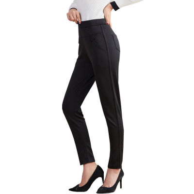 กางเกงสีขาวแฟชั่นผู้หญิงขายาว กางเกงสีดำขายาวรุ่น9108#  กางเกงสาวอวบ กางเกงไซส์ใหญ่ กางเกงทํางานขายาวสีพื้น XPT FASHION