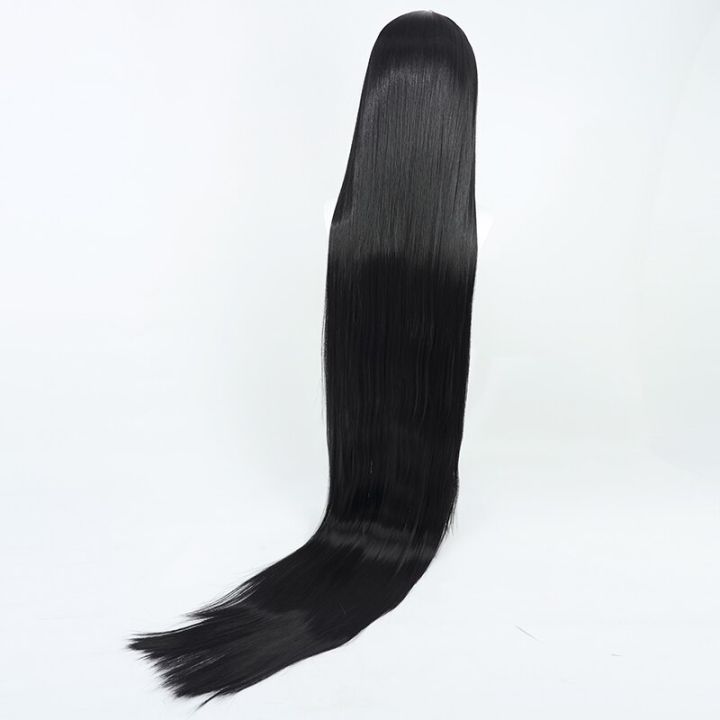 blue-archive-hanekawa-hasumi-cosplay-wig-150cm-long-black-straight-hair-heat-resistant-wigs-for-halloween-role-play-party