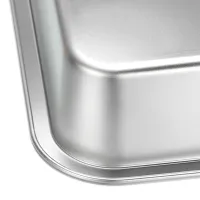 68UC Litter Pan for Older Cats Stainless Steel Rabbit Litter Box Small Non Stick Smooth Surface Never Rust 18x14x4 Inch