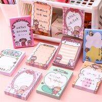 DFGY น่ารัก เครื่องเขียน สมุดจด รายการสิ่งที่ต้องทำ บันทึกข้อความน่ารัก Cartoon Girl Memo Pads กระดาษจดตกแต่ง กระดาษจดบันทึก