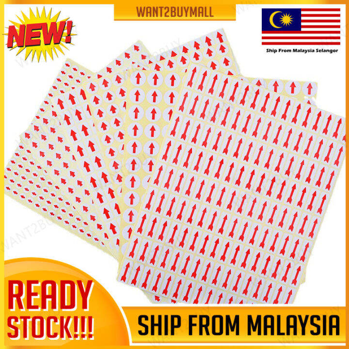 1 Sheet Red Arrow Dot Sticker Mistake Defectives Marking For Rework ...