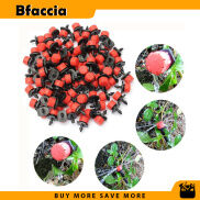 Bfaccia 100 200Pcs 1 4 Barb Red Có Thể Điều Chỉnh Vòi Phun tưới vườn Vòi