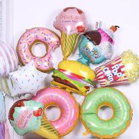 【DT】hot！ 5PCS/PACK Large Food Aluminum Film Decoration Birthday