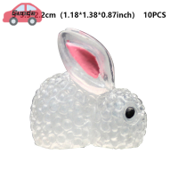 Guoda 10pcs CUTE MINI Luminous Resin bunnies เครื่องประดับเรืองแสงในภาพขนาดเล็กขนาดเล็กกระต่ายแนวนอนตุ๊กตาตกแต่ง