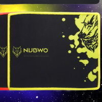 แผ่นรองเม้าส์แบบผ้า Mouse Pad (แบบผ้า) NUBWO NP010 Black. กว้าง 24cm. Xยาว 29cm