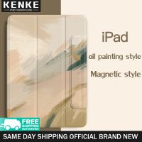 KENKE ใช้งานร่วมกับ Rebound Magnetic Smart iPad Case สไตล์ยุโรปศิลปะภาพสีน้ำมันพร้อม iPad Pro 11 Pro 12.9 2021 2020 Mini 6 Air 4 Air 5 2022 ฝาครอบ iPad เคสติดแม่เหล็กสะดวก [รองรับการจับคู่ดินสอของ Apple &amp; การชาร์จ] Auto Sleep/Wake