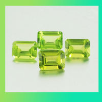 1.00 Carat Top GREEN PERIDOT/Genuine AAA Green Peridot Pakistan/Emerald cut/Loose Peridot Gemstone/Semi Precious Gemstone