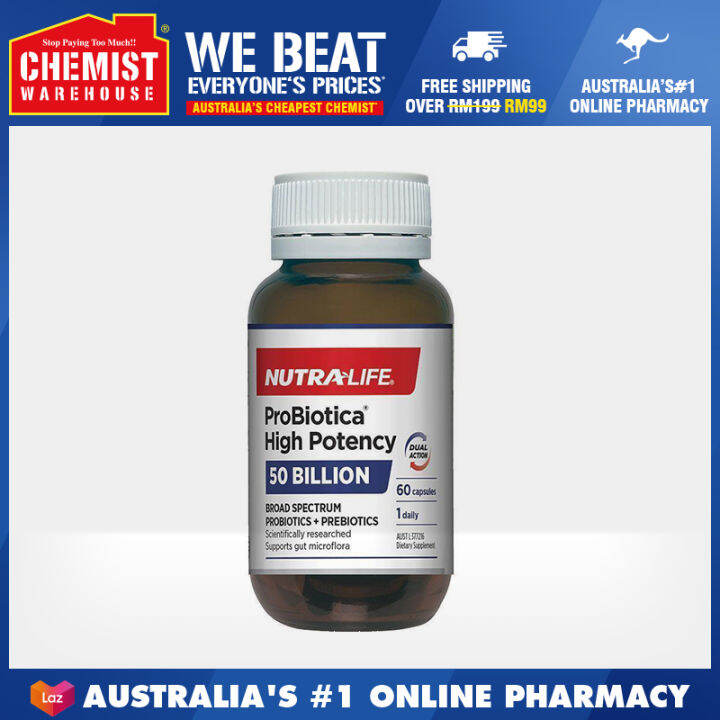 NutraLife Probiotica High Potency 60 Capsules Exclusive Size New