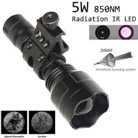 Strong light IR infrared night vision instrument 850nm fill light multifunctional charging aluminum alloy waterproof 5w Rechargeable  Flashlights